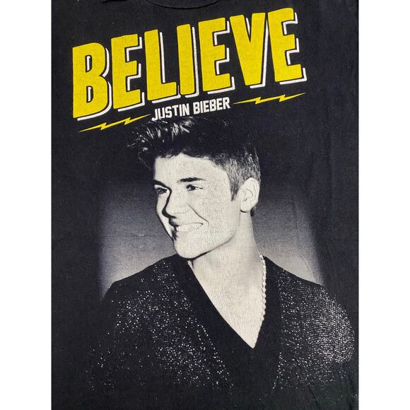 Justin Bieber Believe Tour T-Shirt Size Large - Picture 7 of 9